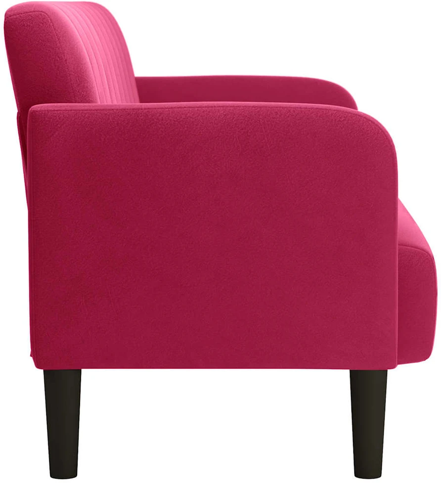 Dvivietė sofa, vyno raudonumo, 109 cm, aksominė