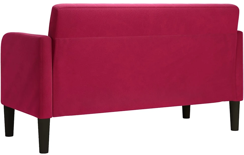 Dvivietė sofa, vyno raudonumo, 109 cm, aksominė