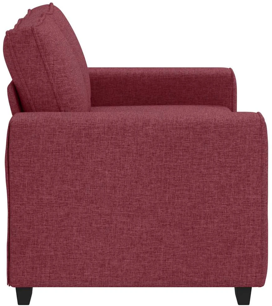 Dvivietė sofa, vyno raudonumo, 160x77x82 cm, audinys