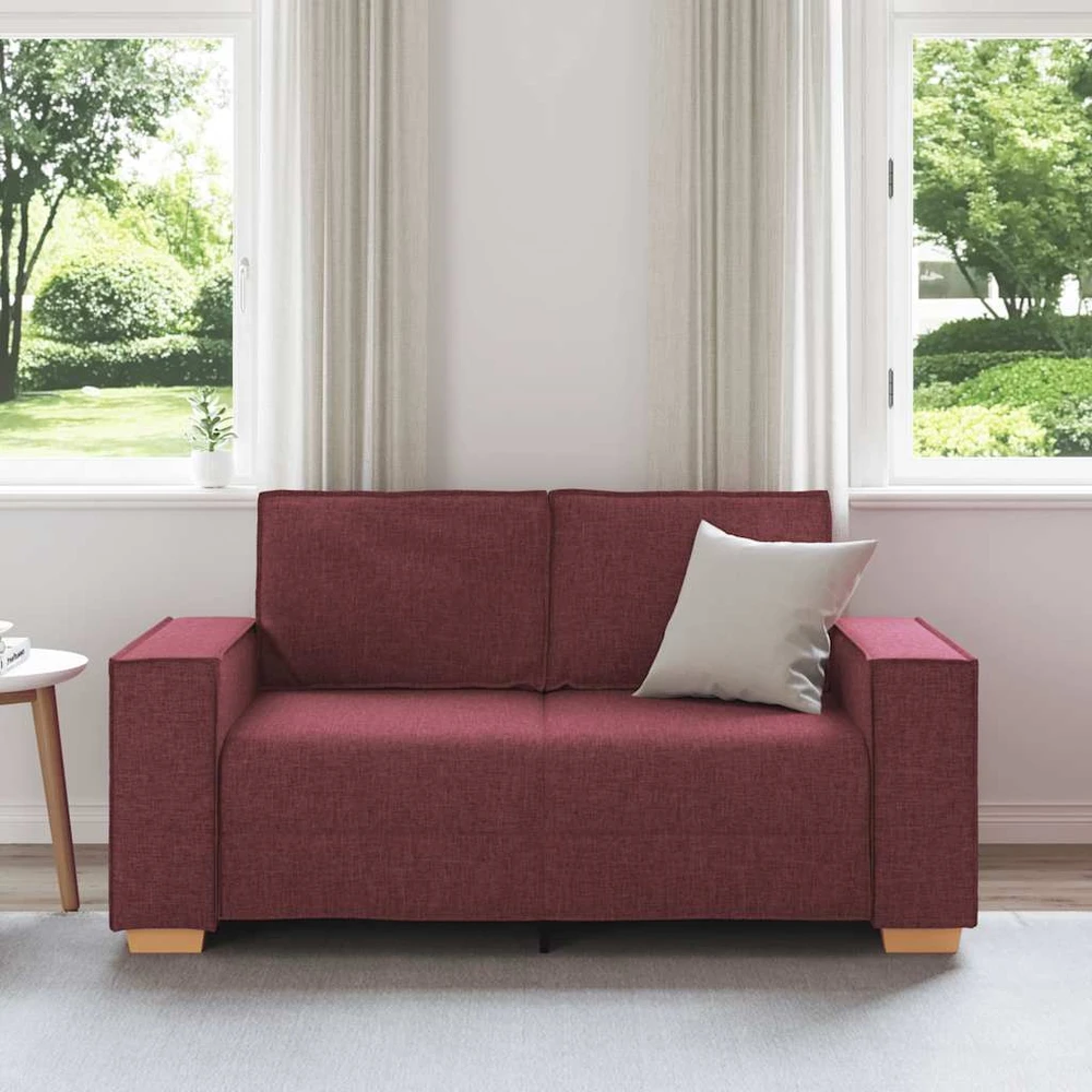 Dvivietė sofa, vyno raudonumo, 160x78x84 cm, audinys