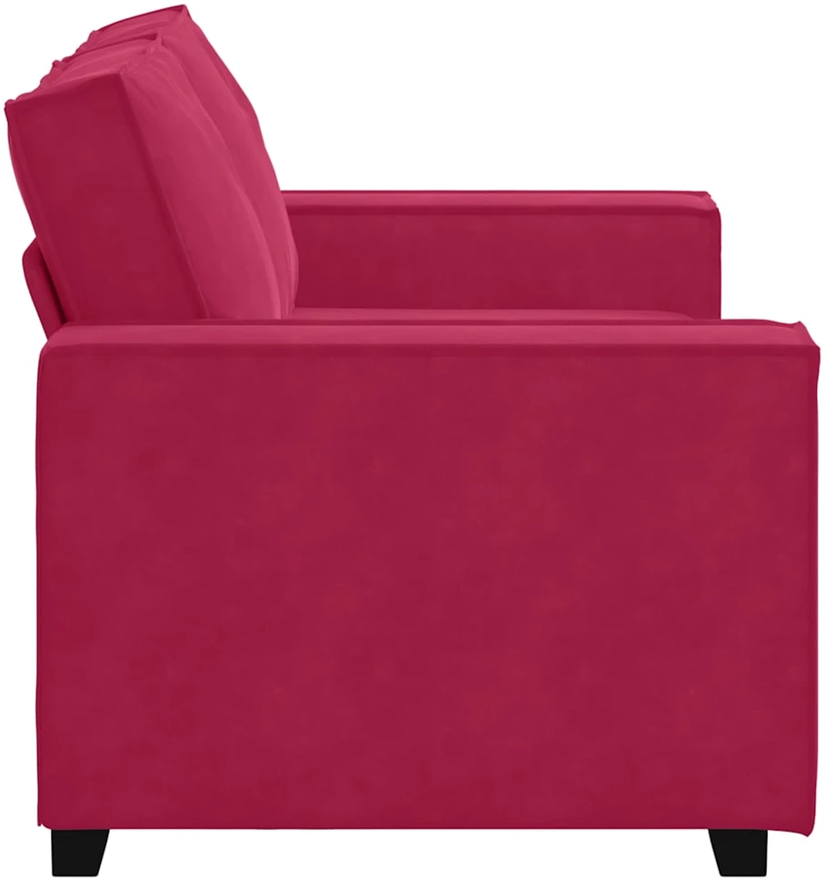 Dvivietė sofa, vyno raudonumo, 160x78x84 cm, aksominė