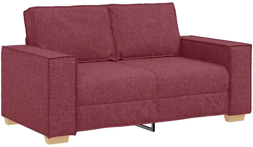 Dvivietė sofa, vyno raudonumo, 160x78x84 cm, audinys