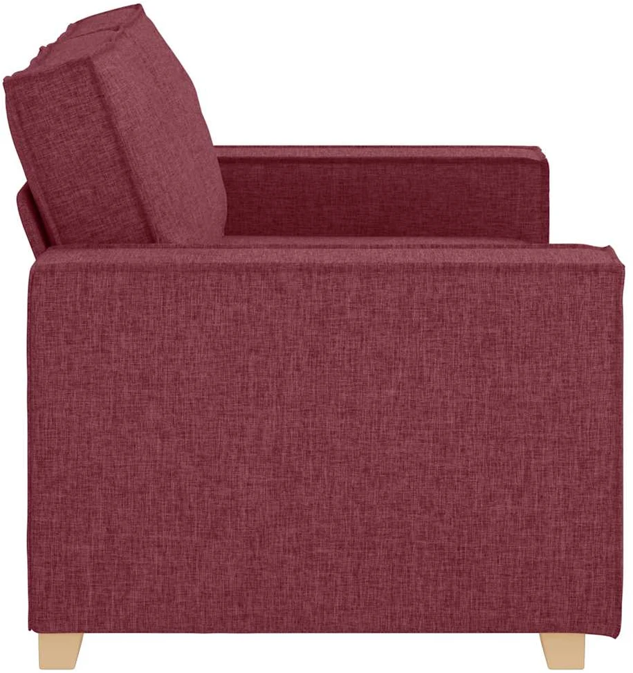 Dvivietė sofa, vyno raudonumo, 160x78x84 cm, audinys