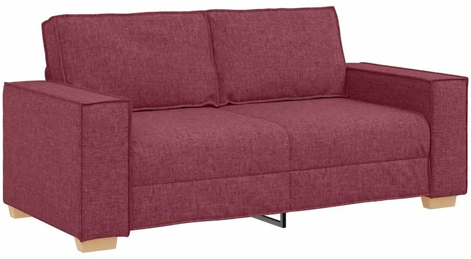 Dvivietė sofa, vyno raudonumo, 180x78x84 cm, audinys