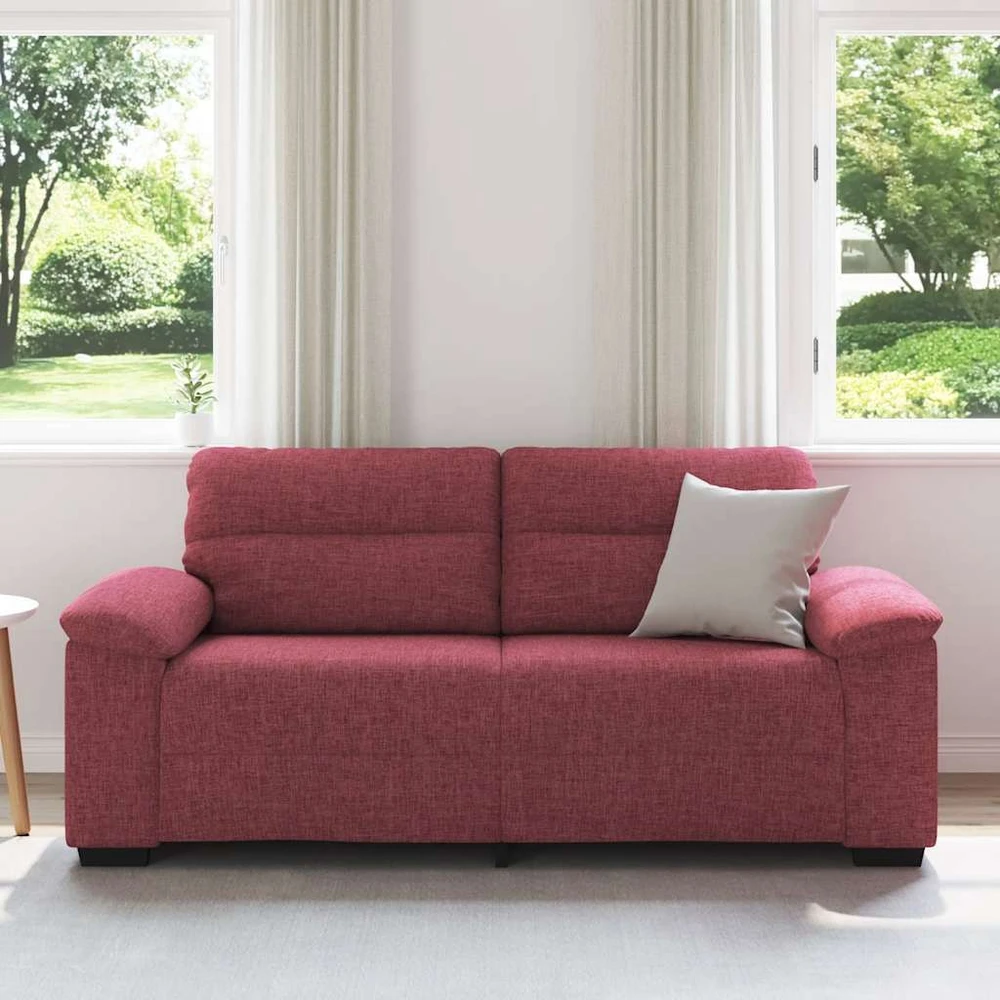 Dvivietė sofa, vyno raudonumo, 180x81x84 cm, audinys