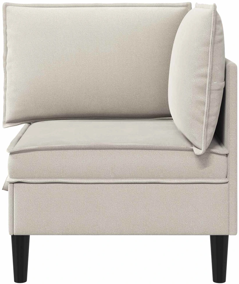 Kampinė Sofa su Saugykla Avižinė Aksomas