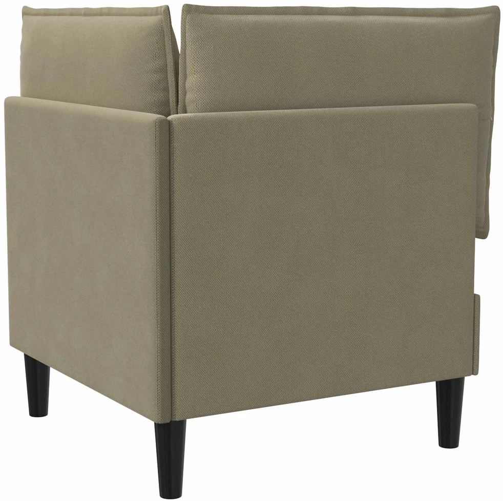 Kampinė Sofa su Saugykla Chaki Aksomas