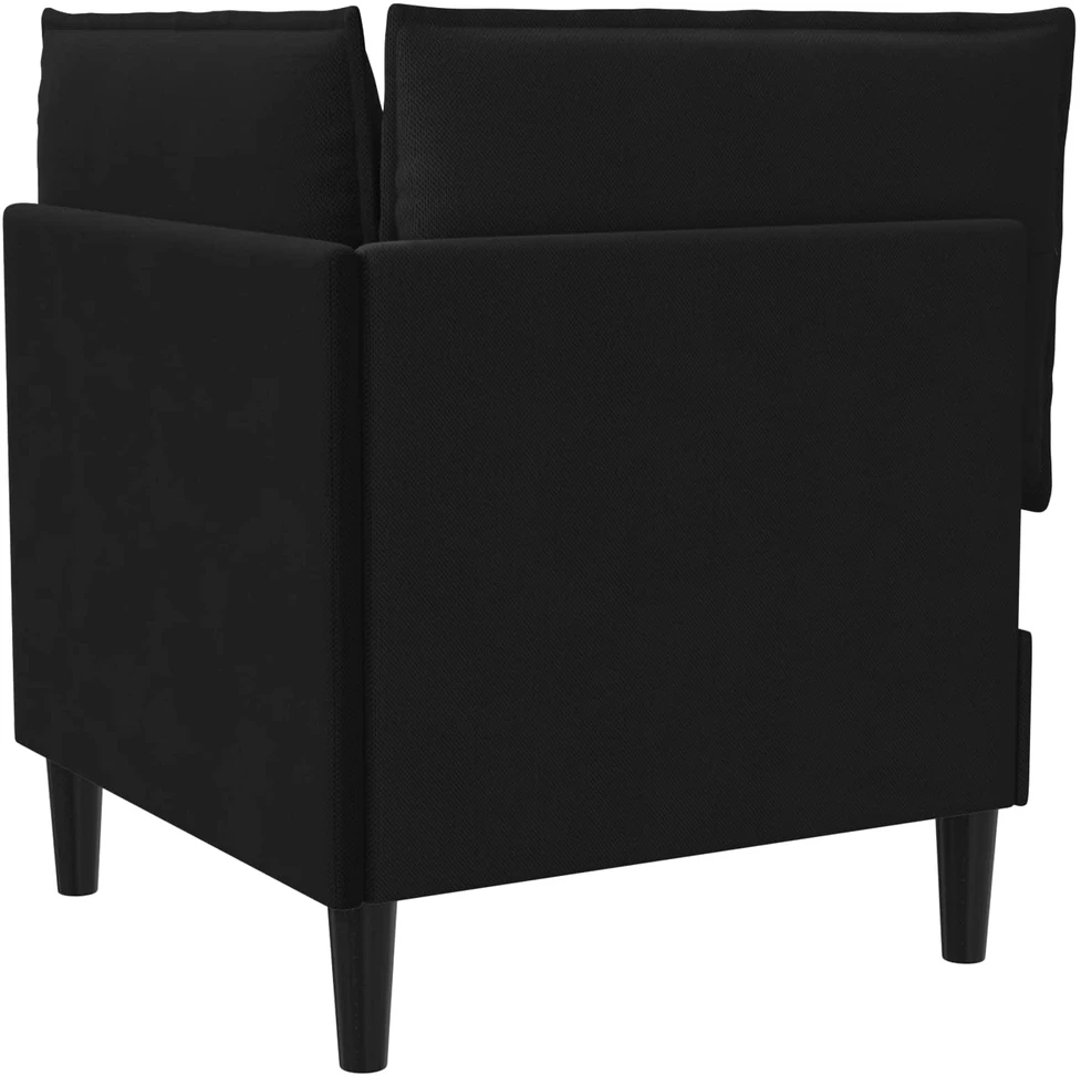Kampinė Sofa su Saugykla Juoda Aksomas