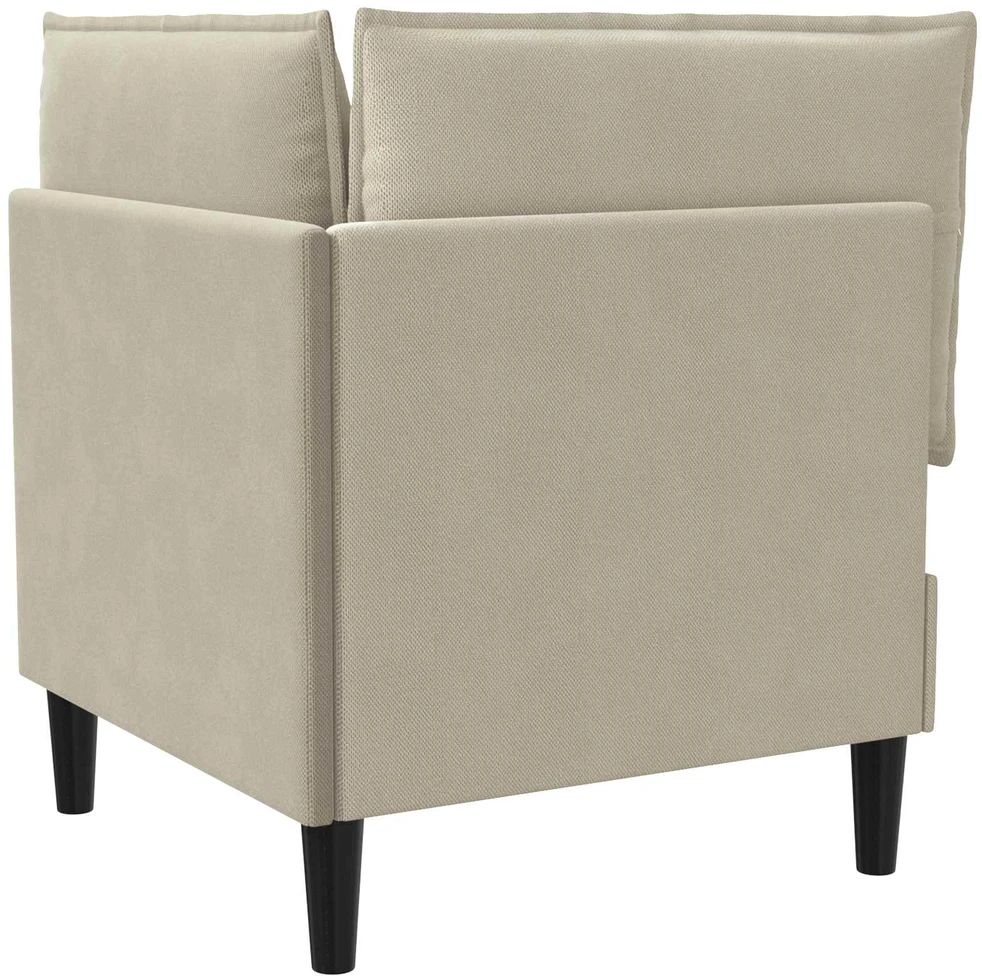 Kampinė Sofa su Saugykla Smėlio Aksomas