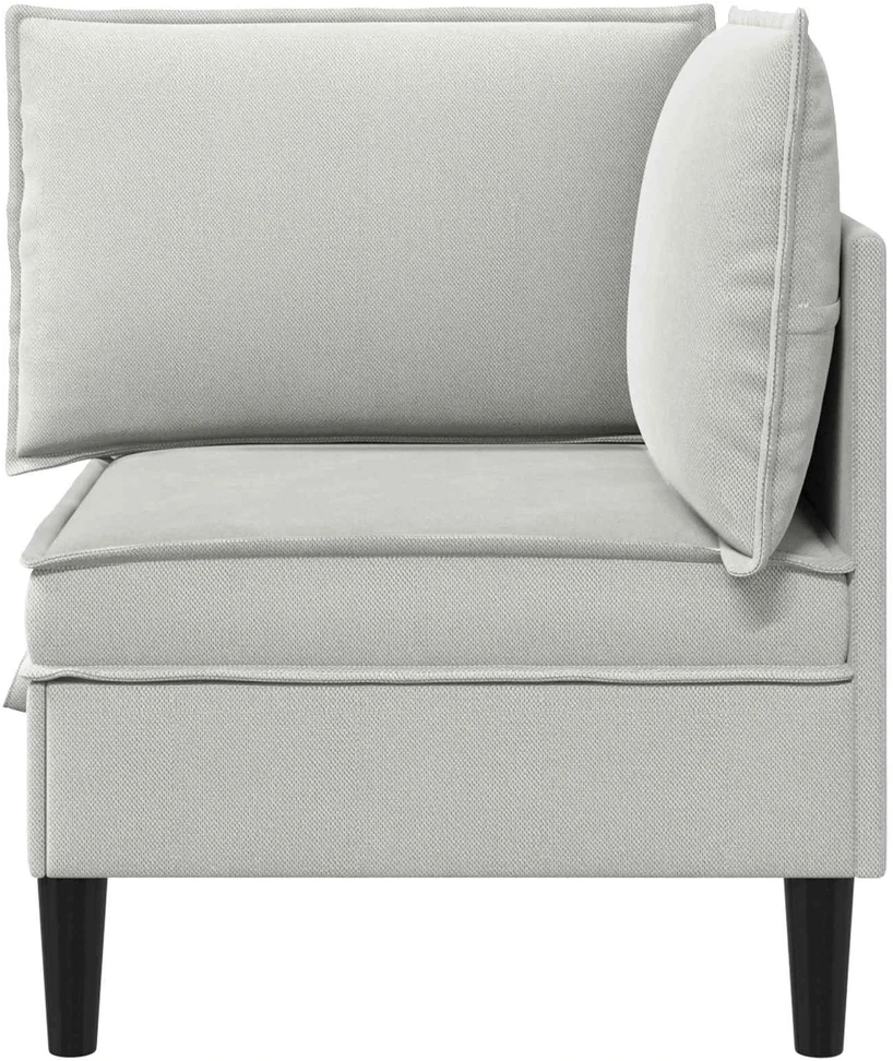 Kampinė Sofa su Saugykla Šviesiai pilka Aksomas