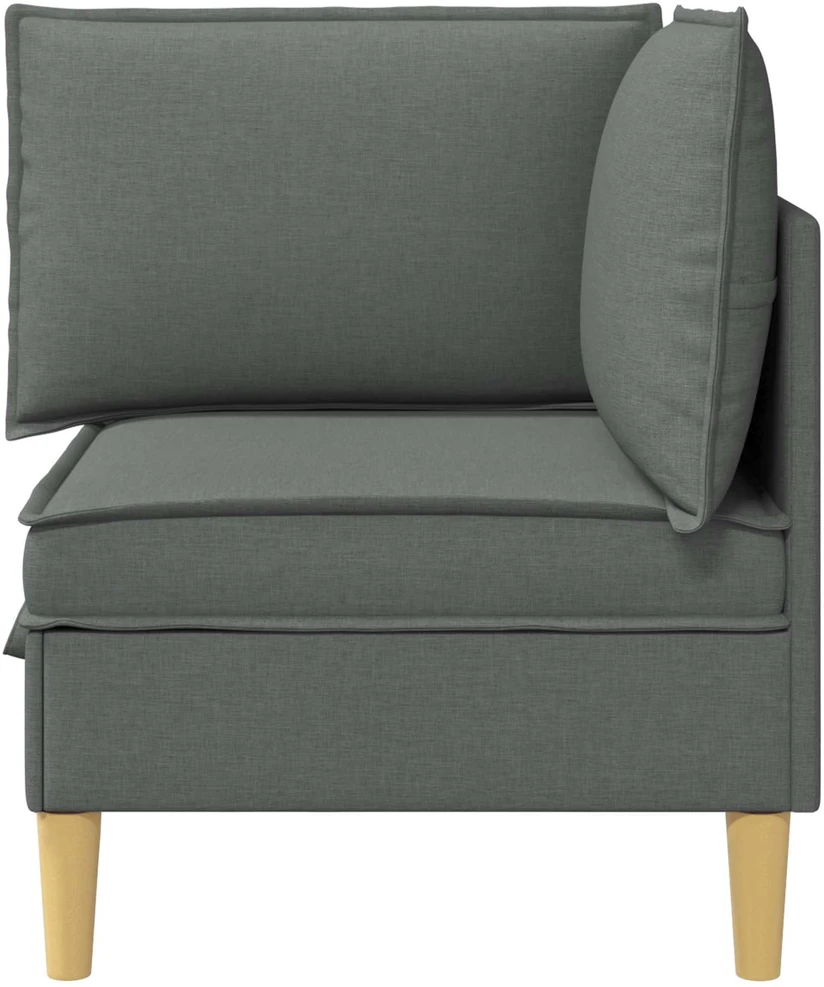 Kampinė Sofa su Saugykla Tamsiai pilka Audinys