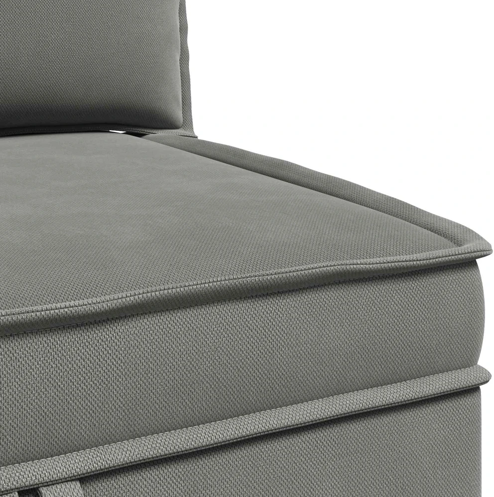 Kampinė Sofa su Saugykla Tamsiai pilka Aksomas
