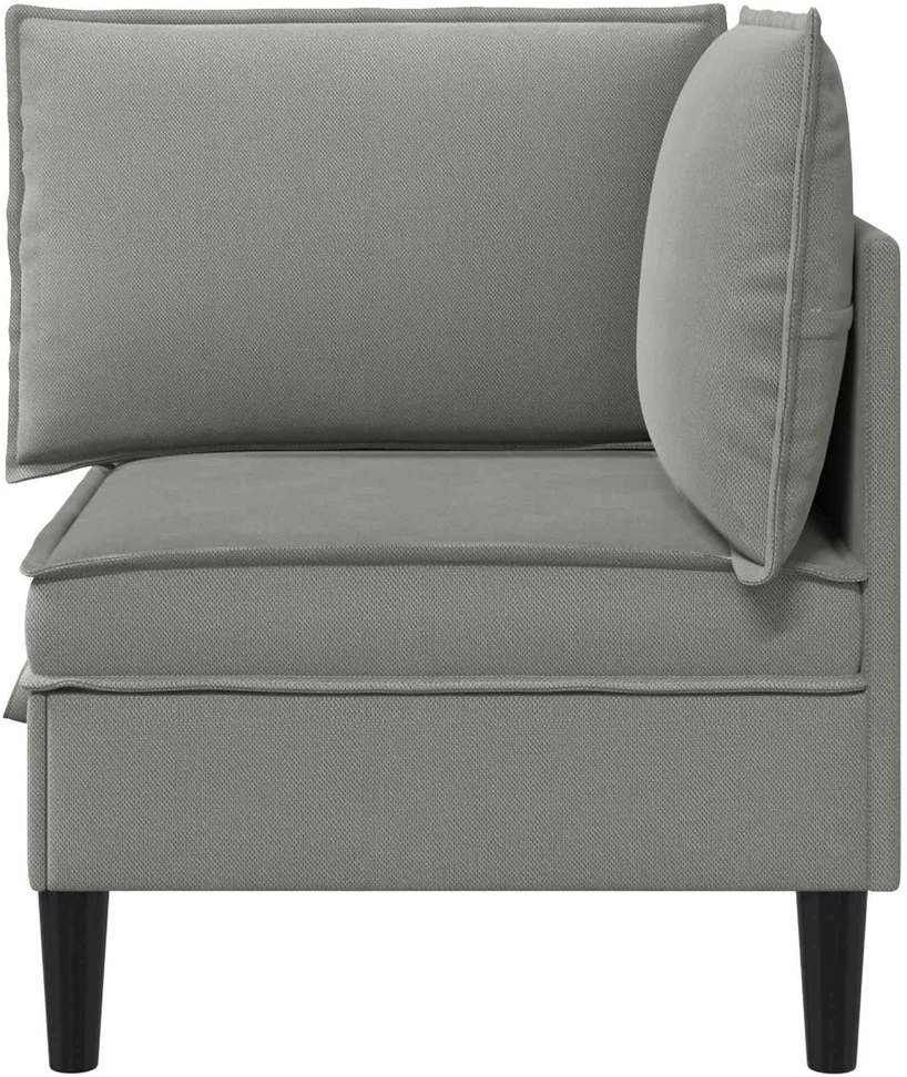 Kampinė Sofa su Saugykla Tamsiai pilka Aksomas