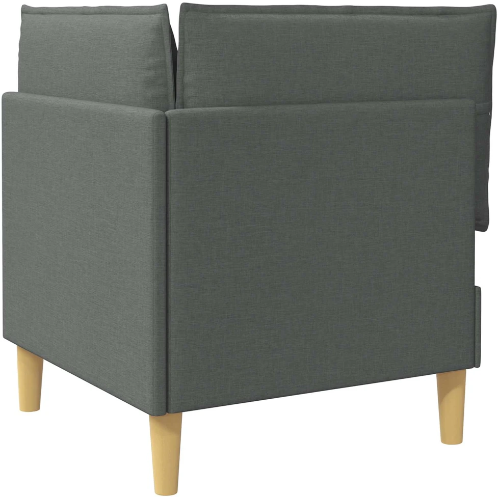 Kampinė Sofa su Saugykla Tamsiai pilka Audinys