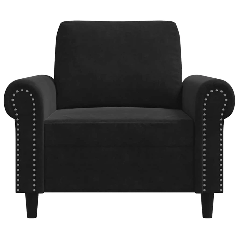 Sofa Krėslas, juodos spalvos, 60cm, aksomas