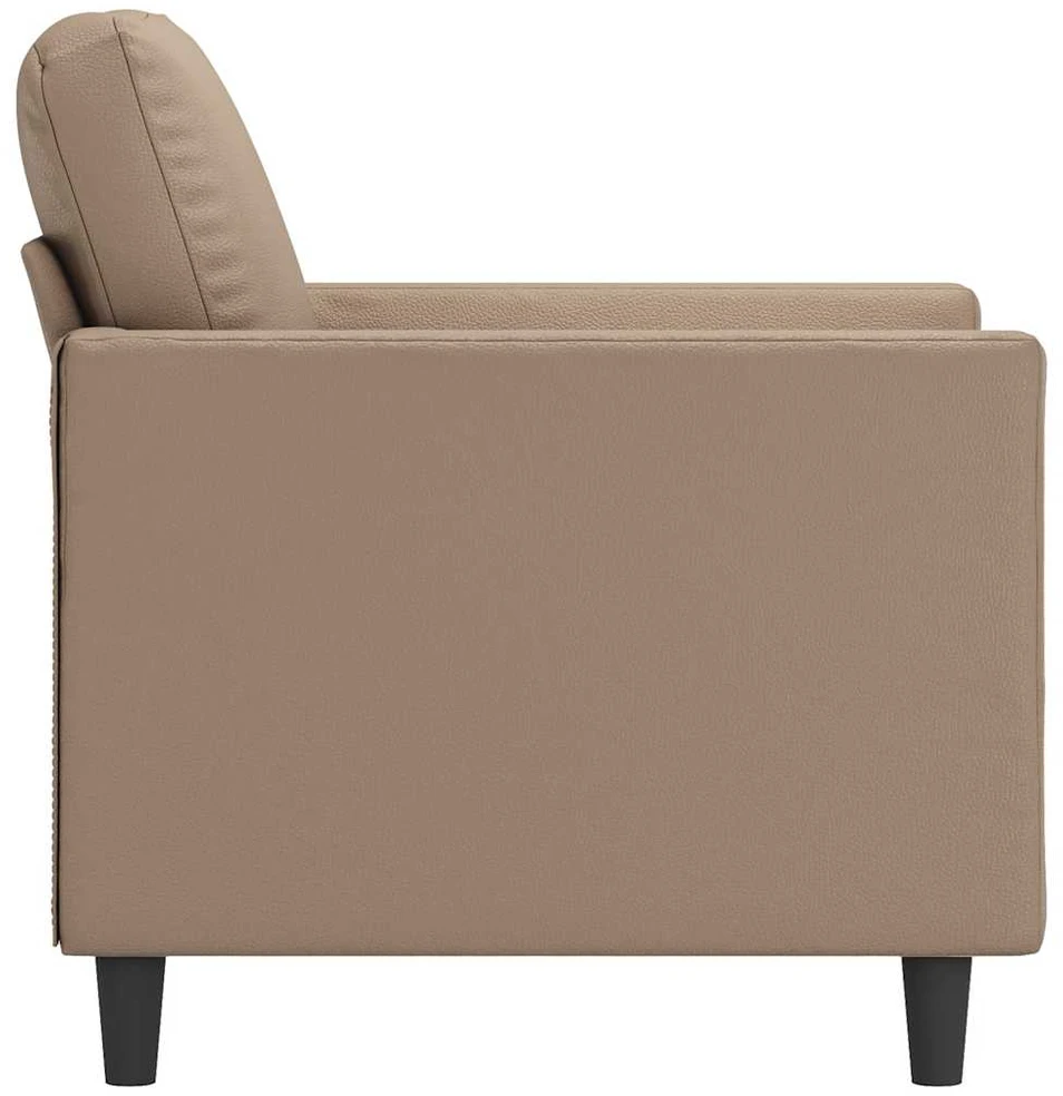 Sofa Krėslas, kapučino spalvos, 60cm, dirbtinė oda