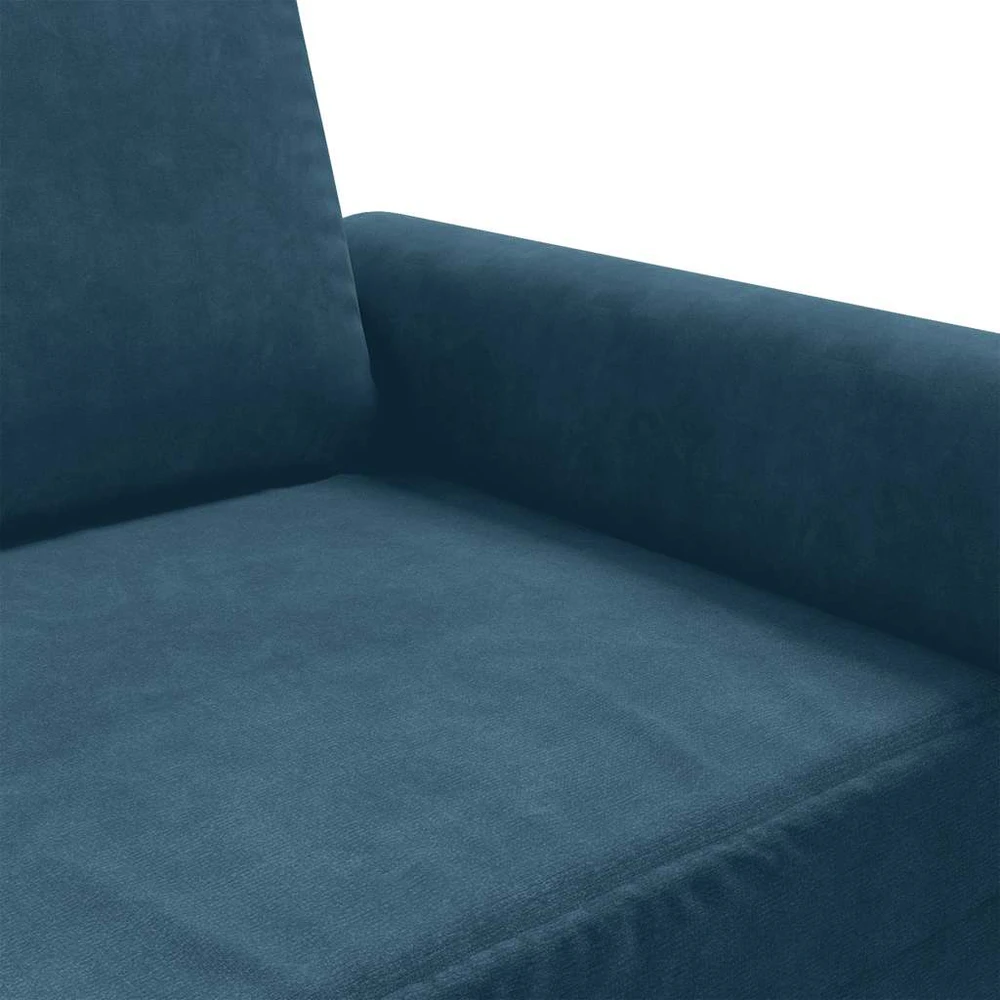 Sofa Krėslas, mėlynos spalvos, 60cm, aksomas
