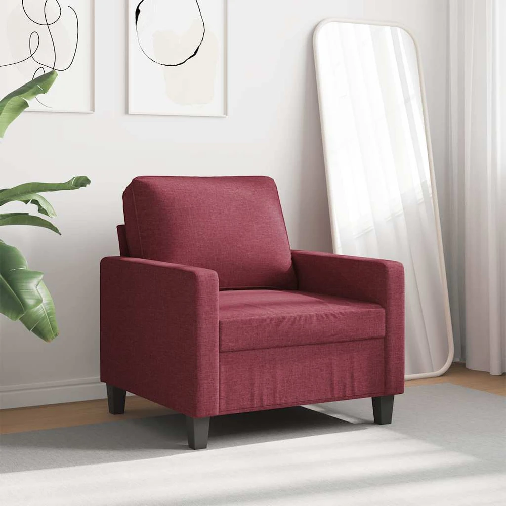 Sofa Krėslas, raudonojo vyno spalvos, 60cm, audinys