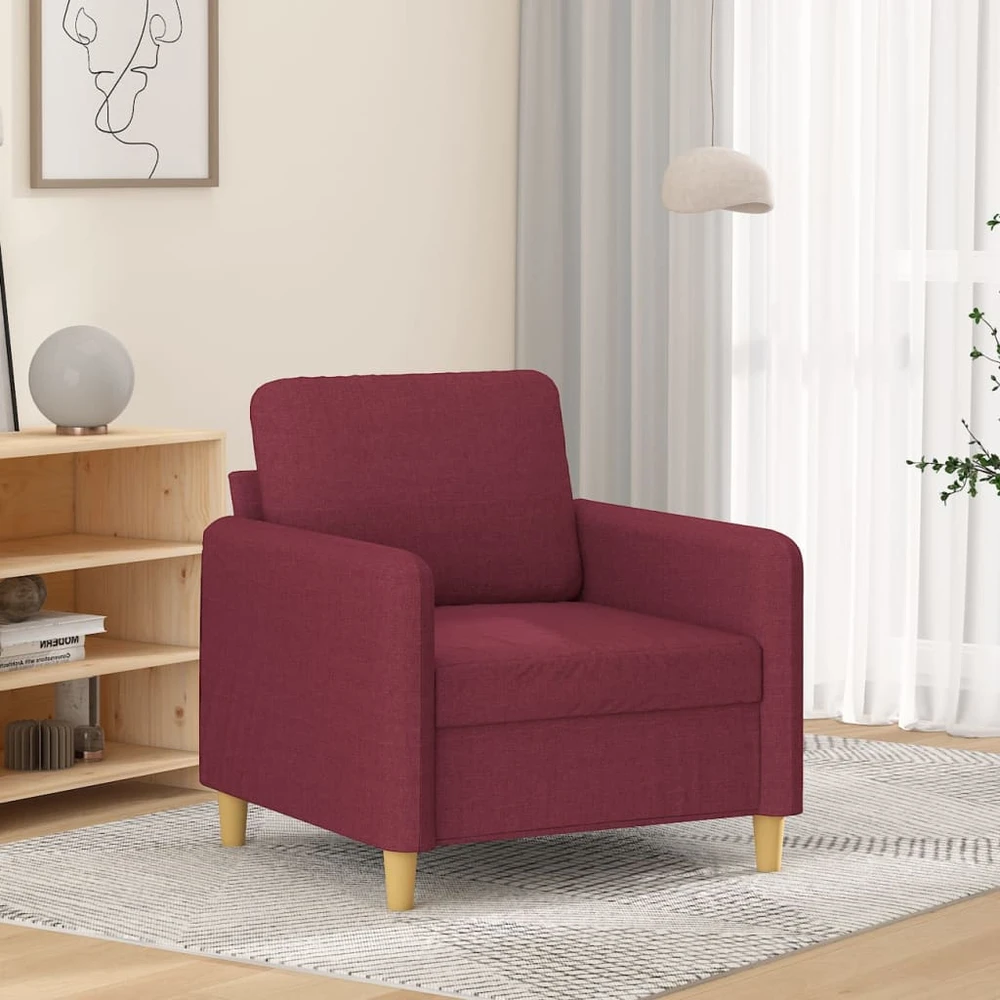 Sofa Krėslas, raudonojo vyno spalvos, 60cm, audinys