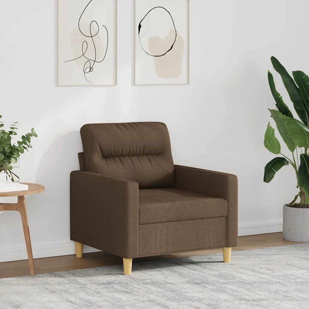 Sofa Krėslas, rudos spalvos, 60cm, audinys