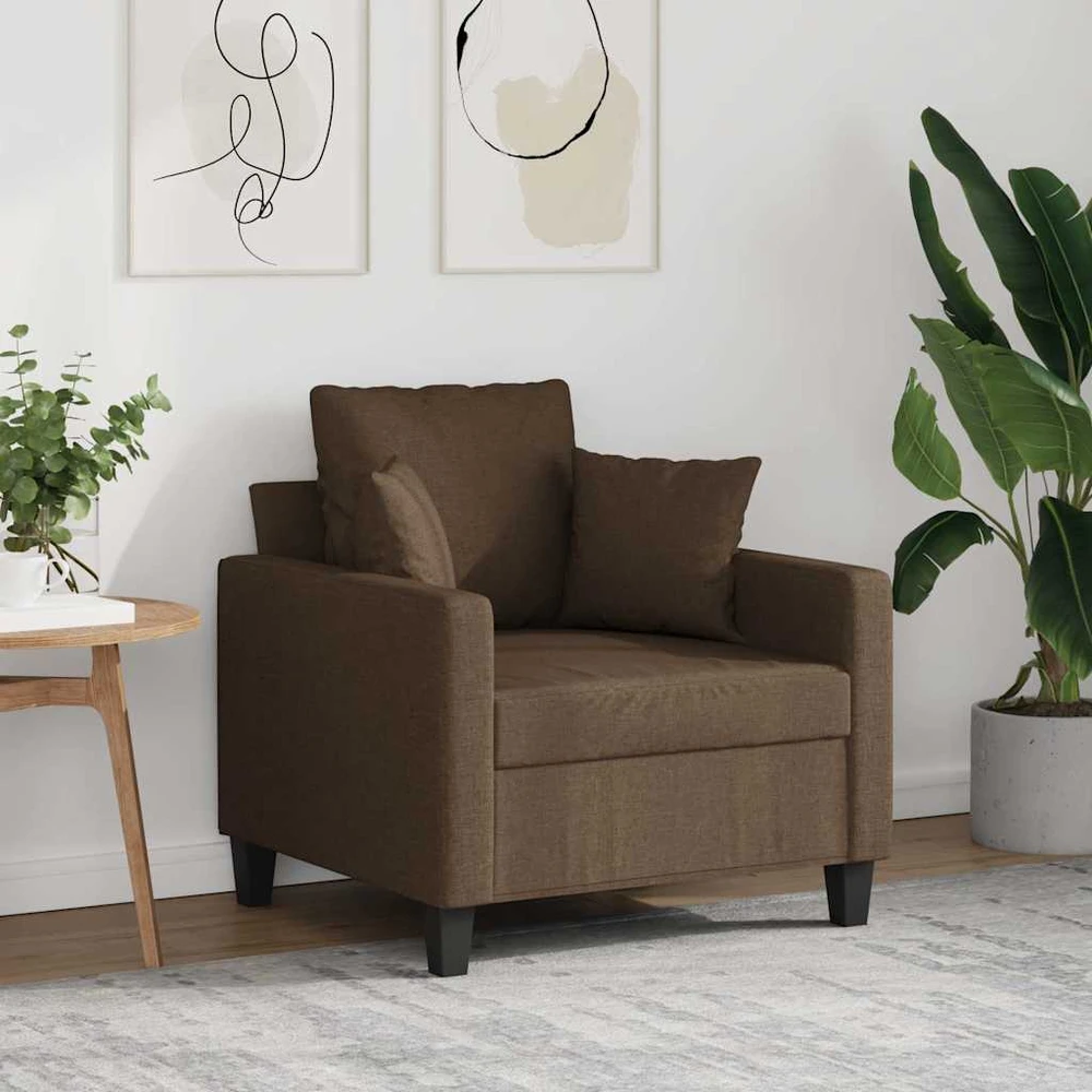 Sofa Krėslas, rudos spalvos, 60cm, audinys