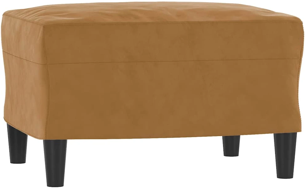 Sofa Krėslas su pakoja, rudos spalvos, 60cm, aksomas