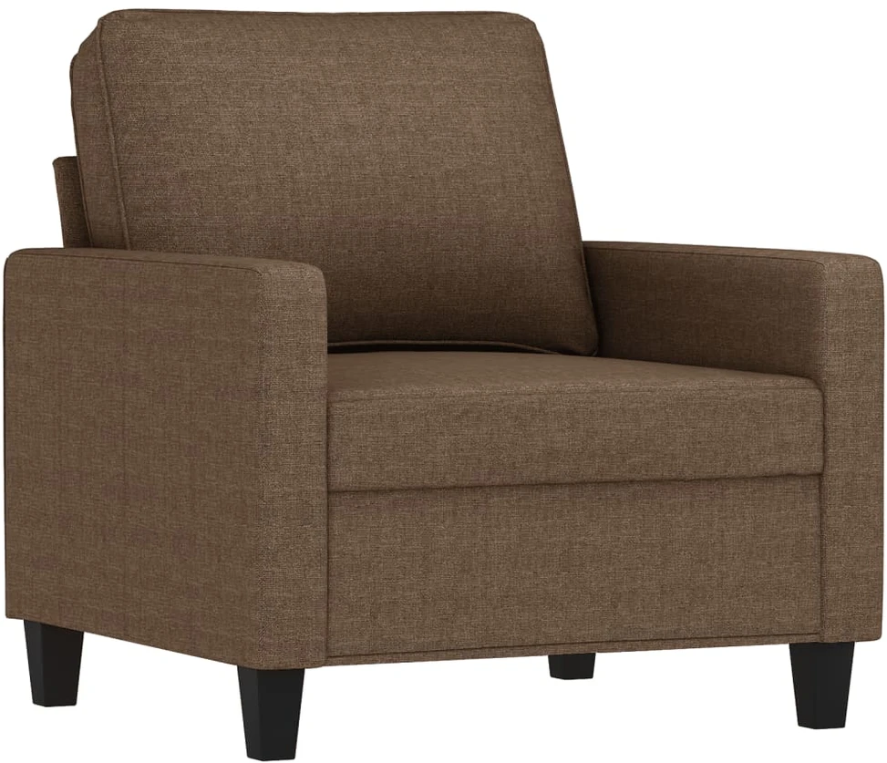 Sofa Krėslas su pakoja, rudos spalvos, 60cm, audinys