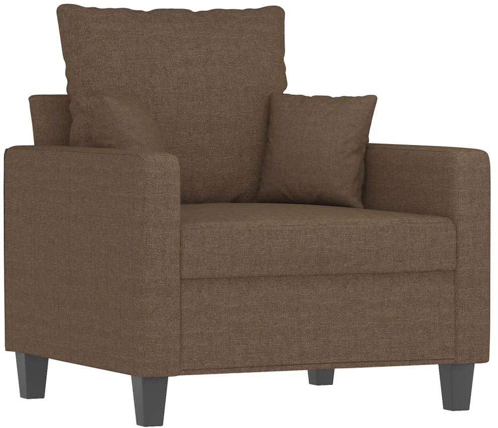 Sofa Krėslas su pakoja, rudos spalvos, 60cm, audinys