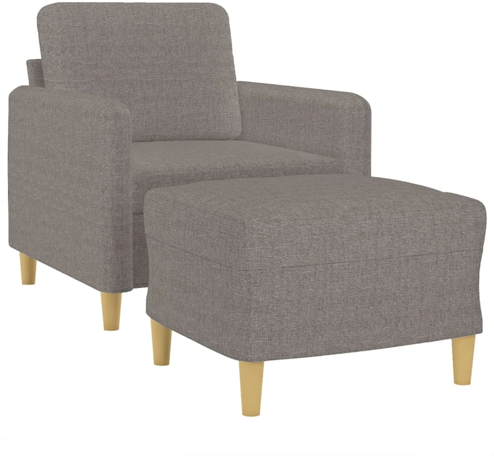 Fotelis Krėslas su pakoja, taupe spalvos, 60cm, audinys