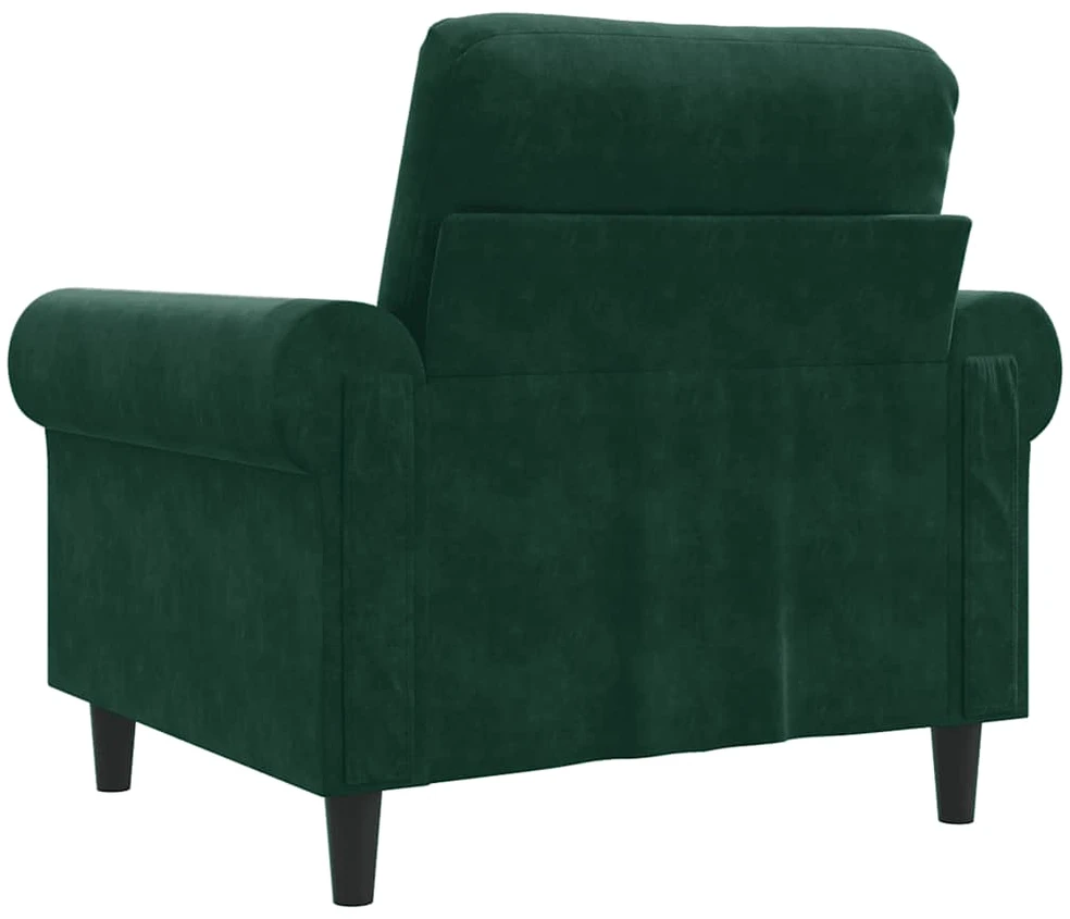 Sofa Krėslas, tamsiai žalios spalvos, 60cm, aksomas
