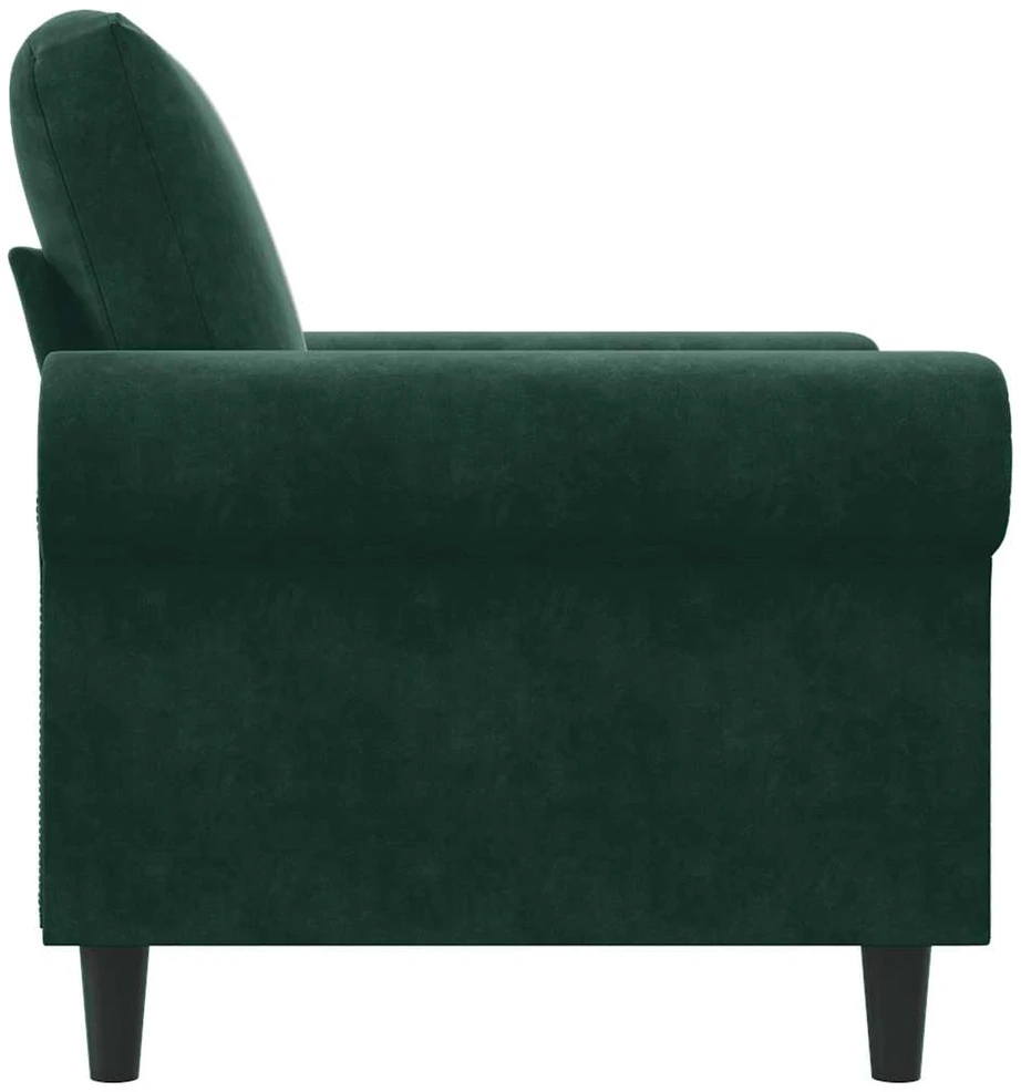Sofa Krėslas, tamsiai žalios spalvos, 60cm, aksomas