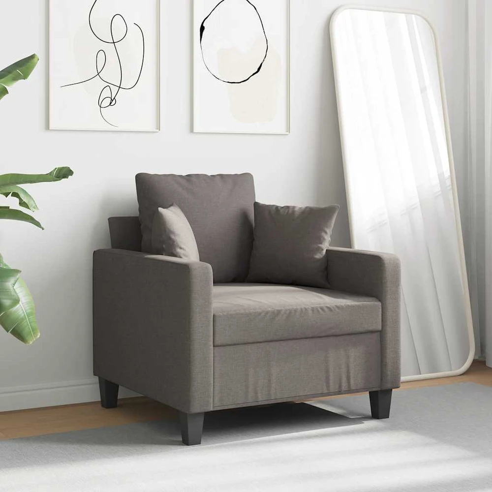 Fotelis Krėslas, taupe spalvos, 60cm, audinys