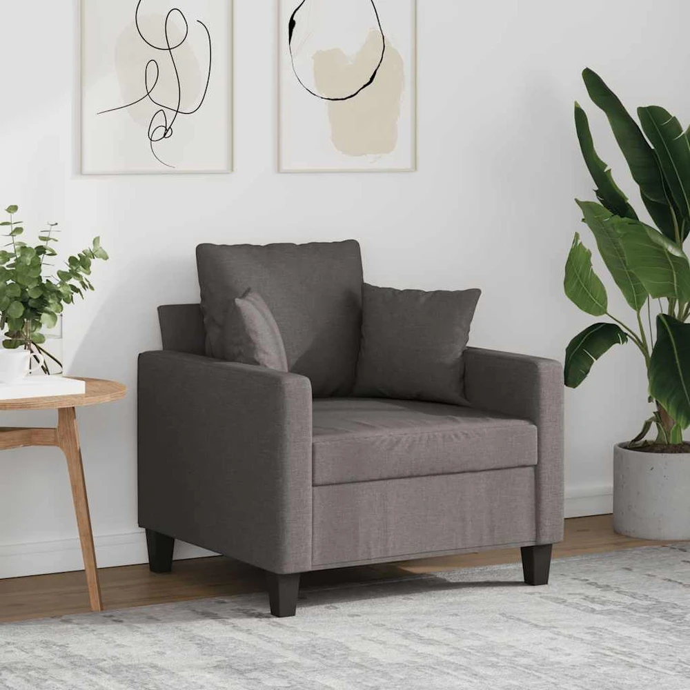 Fotelis Krėslas, taupe spalvos, 60cm, audinys