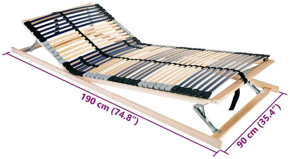 Lova Lamelinis lovos pagrindas Ruda 90 x 190 cm Kietas bukas medis
