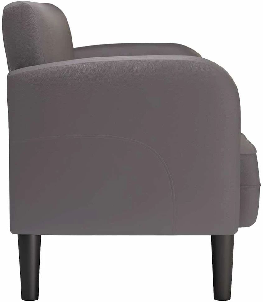 Loveseat sofa, pilka, 110cm, dirbtinė oda
