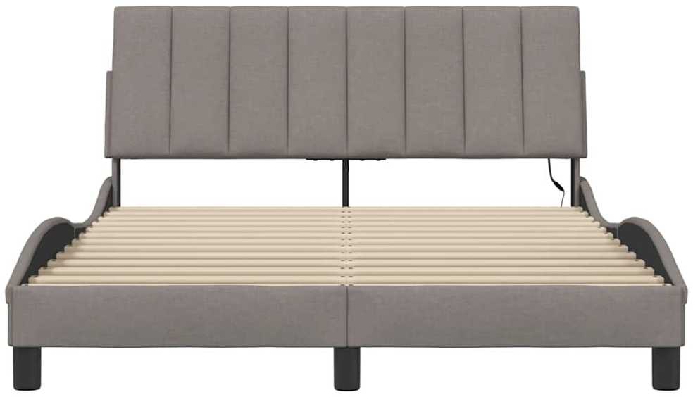 Lovos rėmas be čiužinio, Hanko, taupe spalvos, 140x190cm, audinys