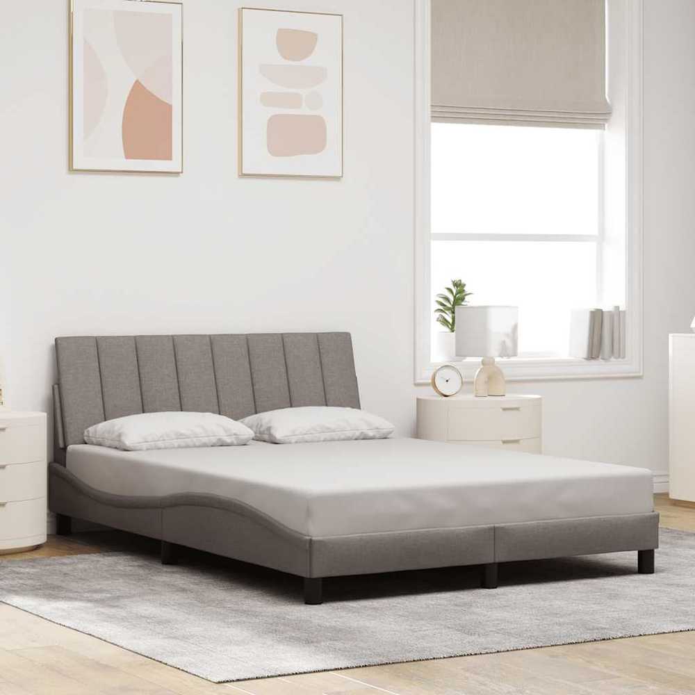Lovos rėmas be čiužinio, Hanko, taupe spalvos, 140x190cm, audinys