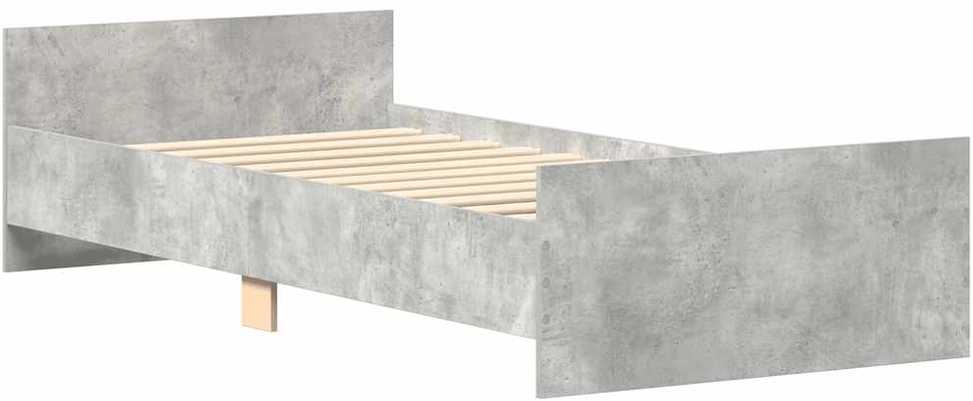 Lovos rėmas, betono, 75x190cm, apdirbta mediena, vienvietis
