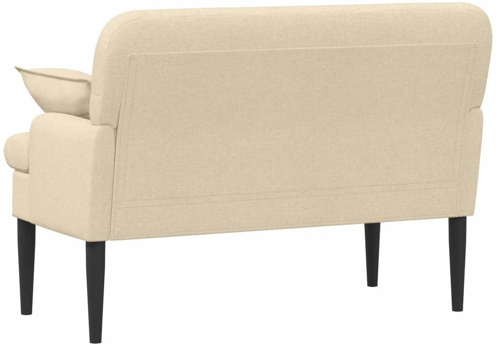 Sofa Minkštas kampas su mygtukų apmušalais Kreminė 111 x 68 x 80 cm