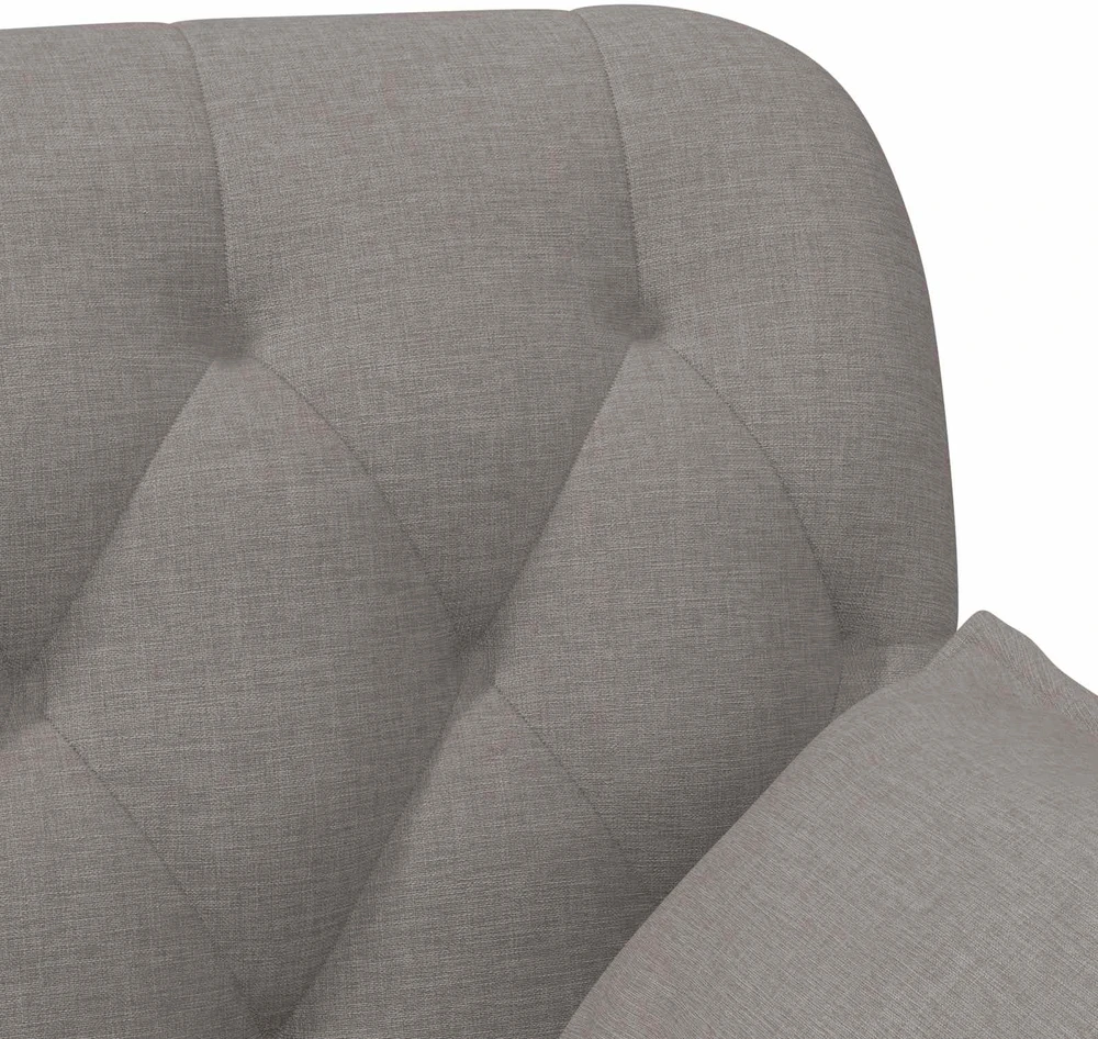 Sofa Minkštas kampas su mygtukų apmušalais Taupe 111 x 68 x 80 cm