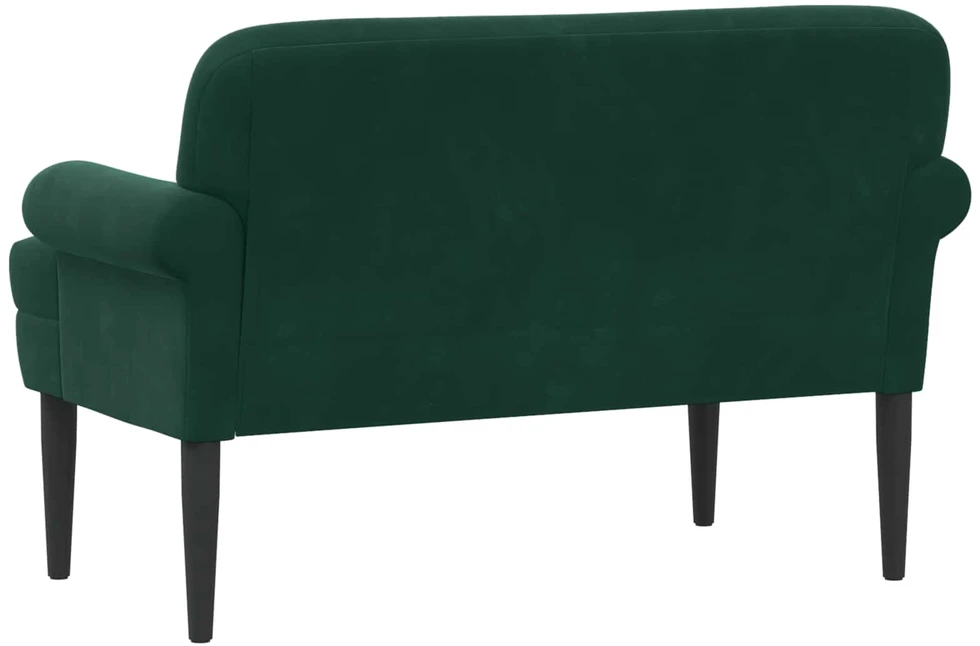 Sofa Minkštas kampas su mygtukų apmušalais Tamsiai žalia Aksomas