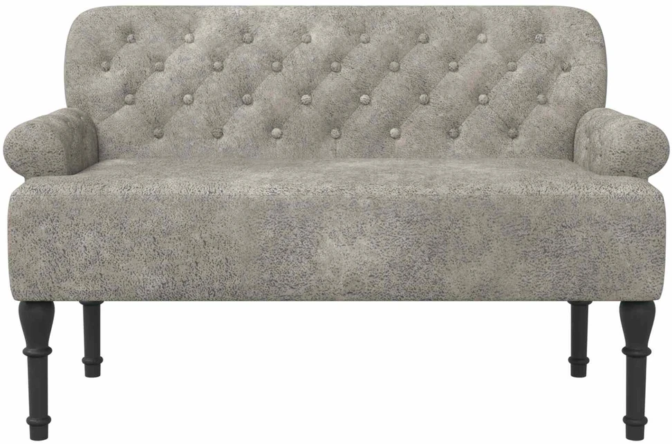 Sofa Minkštas kampas su mygtukų apmušalais Šviesiai pilka