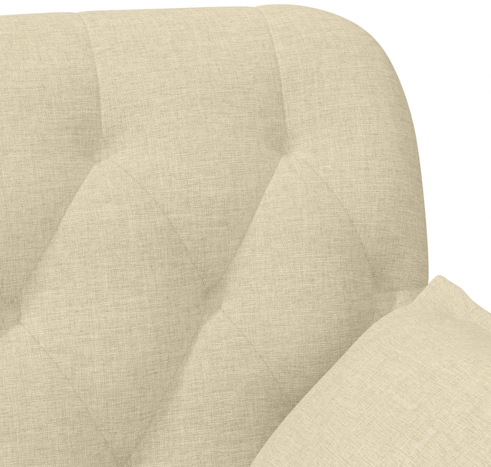 Sofa Minkštas kampas su mygtukų apmušalais Kreminė 111 x 68 x 80 cm