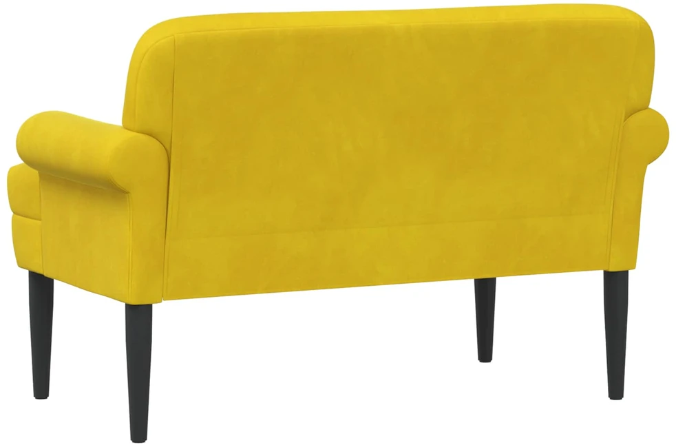 Sofa Minkštas kampas su mygtukų apmušalais Geltona 120 x 66 x 78 cm
