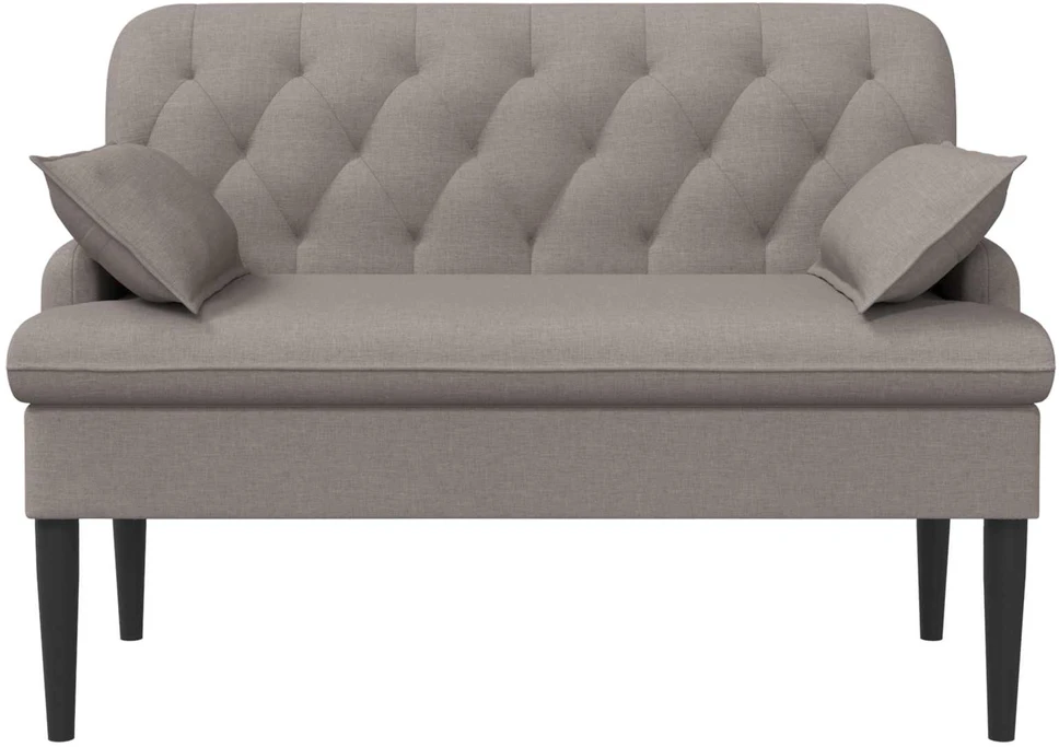 Sofa Minkštas kampas su mygtukų apmušalais Taupe 111 x 68 x 80 cm