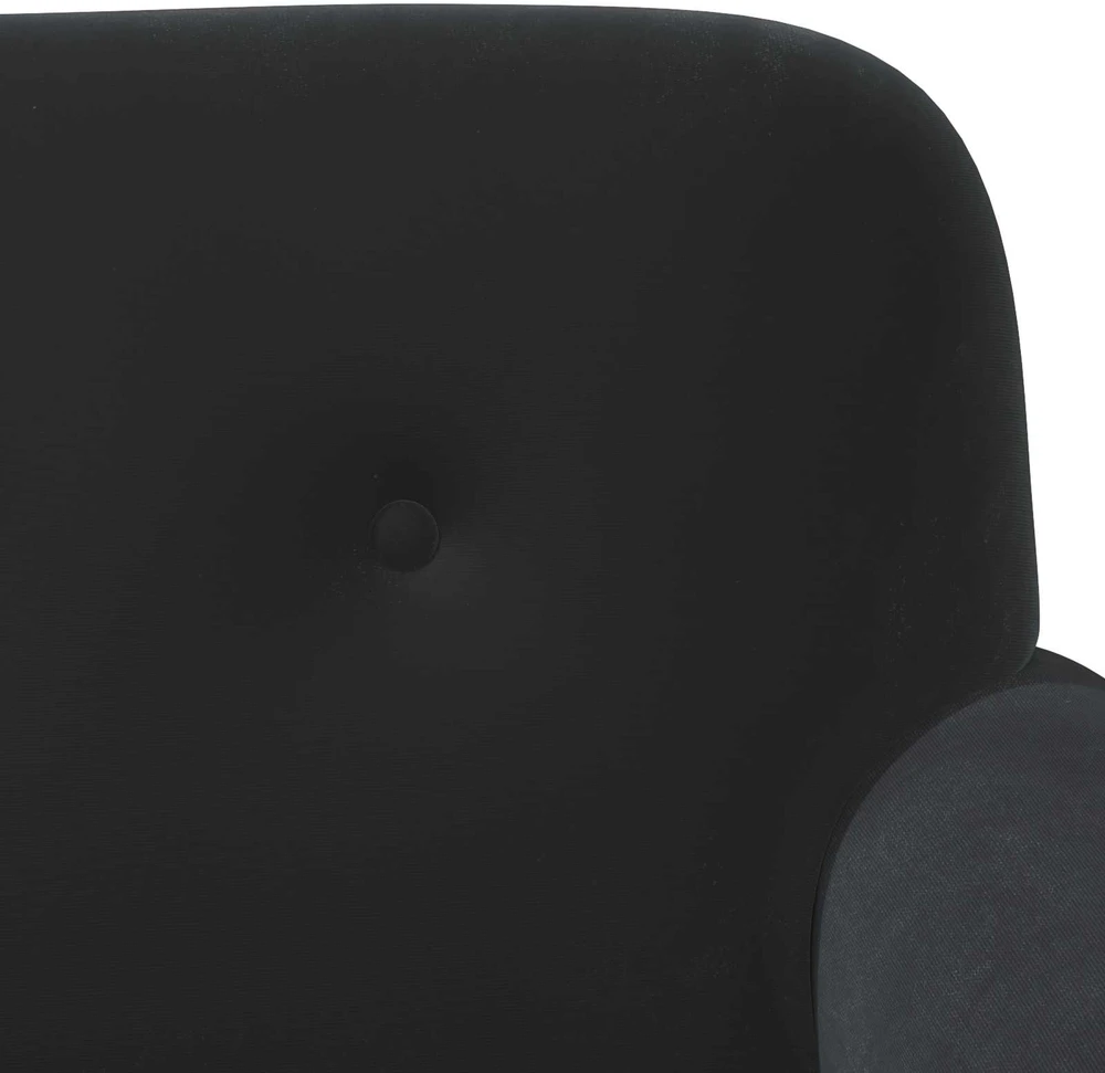 Sofa Minkštas kampas su mygtukų apmušalais Juoda 120 x 66 x 78 cm