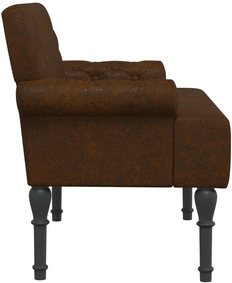 Sofa Minkštas kampas su mygtukų apmušalais Ruda 120 x 65 x 78 cm