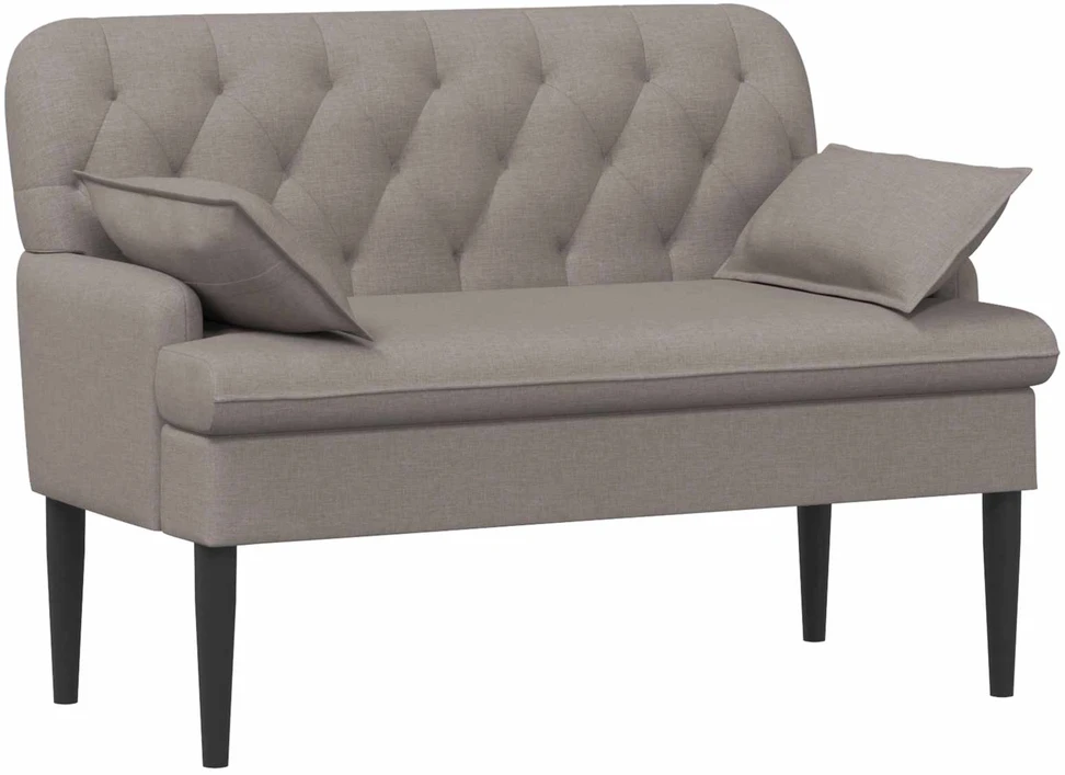 Sofa Minkštas kampas su mygtukų apmušalais Taupe 111 x 68 x 80 cm