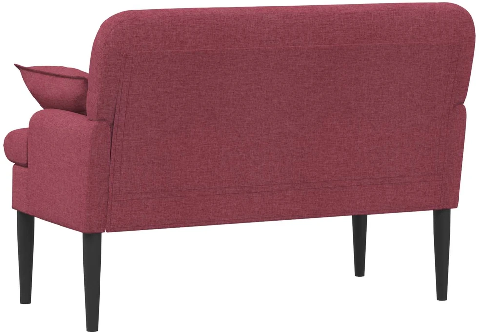 Sofa Minkštas kampas su mygtukų apmušalais Vyno raudona Audinys