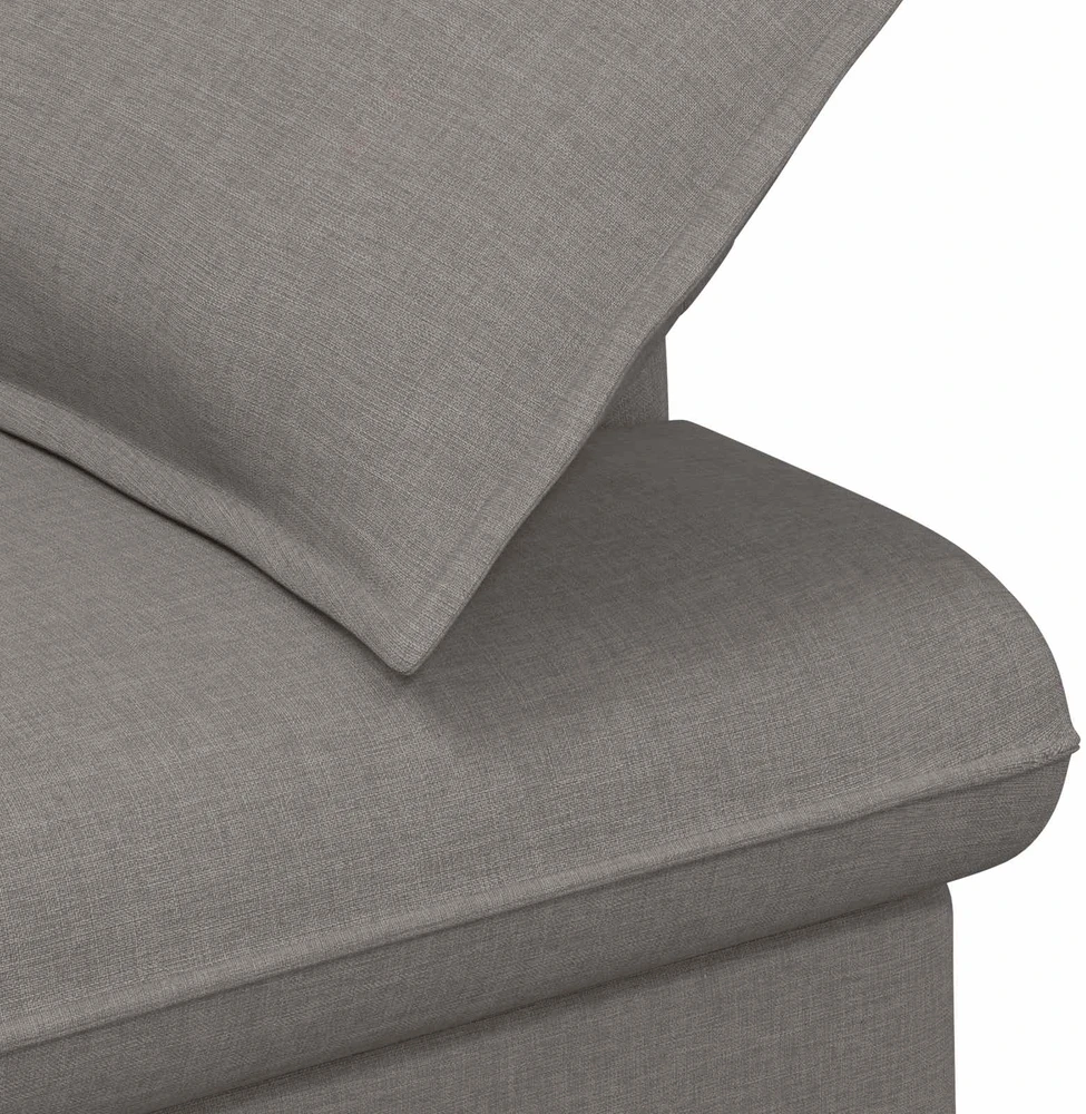 Sofa Minkštas kampas su mygtukų apmušalais Taupe 111 x 68 x 80 cm